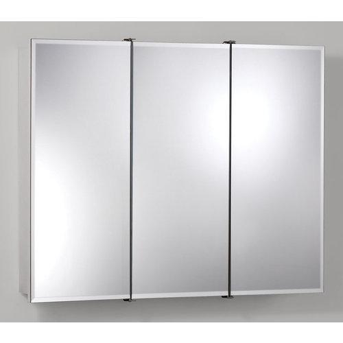 Tri-View, Frameless, Beveled, Classic White
