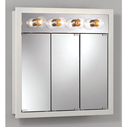 Tri-View with Four Bulb Light, Classic White