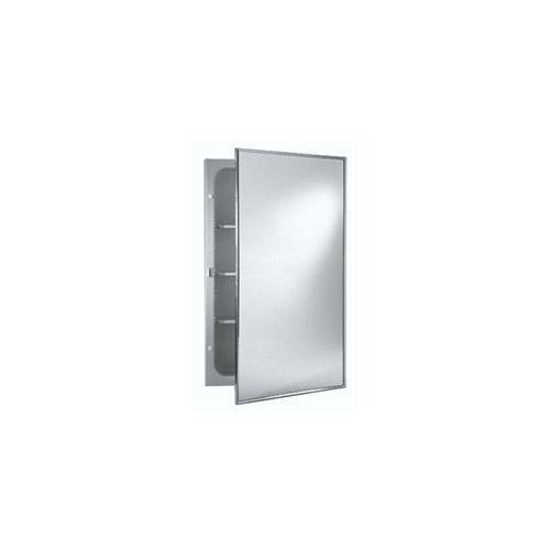 Basic Styleline, Recessed, 16 in.W x 26 in.H, Plastic Cabinet, Stainless Trim