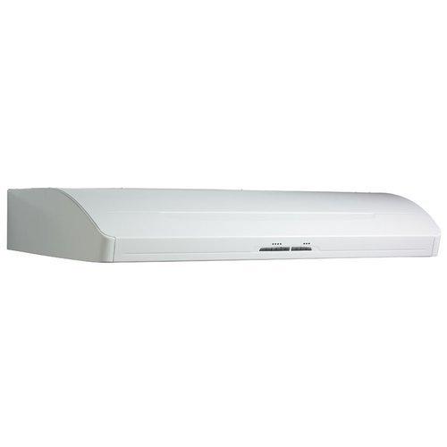 White Range Hood, 600 CFM Internal Blower