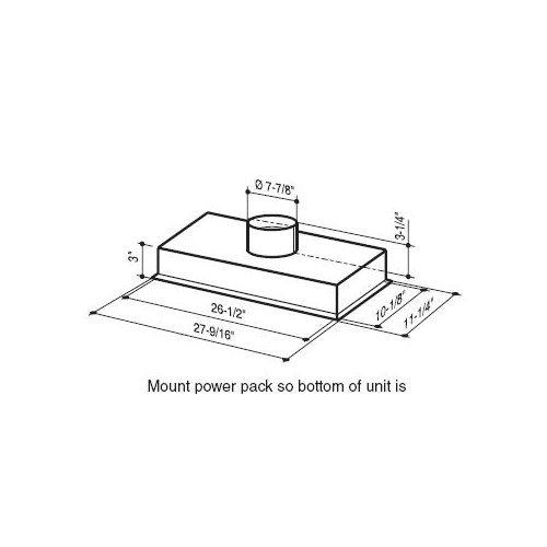 27-9/16 in., Stainless Steel Power Pack, External Blower