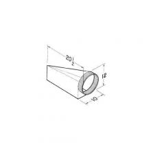 Broan-Nutone 453 - Horizontal Left Transition 4-1/2 in. x 18-1/2 in. to 10 in. round (right end boot).