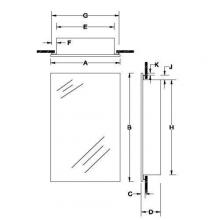 Broan-Nutone 62BK244CCY - City Collection, Recessed/Surface Mount, 26-1/2 in.H, Cherry frame with flat front mirror.