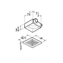 Broan-Nutone 670 - Ceiling/Wall Ventilation Fan, 50 CFM.