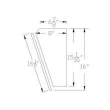 Broan-Nutone 867P36WH - Specialty, Corner Cabinet, Surface Mount, 16 in.W x 36 in.H, Beveled Mirror, White Trim.