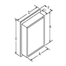 Broan-Nutone B72338501 - Horizon, Surface Mount, 16 in.W x 22 in.H, Plastic Body, Frameless Beveled-Edge Mirror.