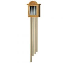 Broan-Nutone LA501K - Chime, Light oak, beveled mirror, 4 real brass tubes