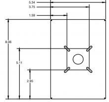 Acuity Brands LVP58 MIN10 15W 40K MVOLT CLP GRY - Vandal resistant surface mount 5IN x 8IN