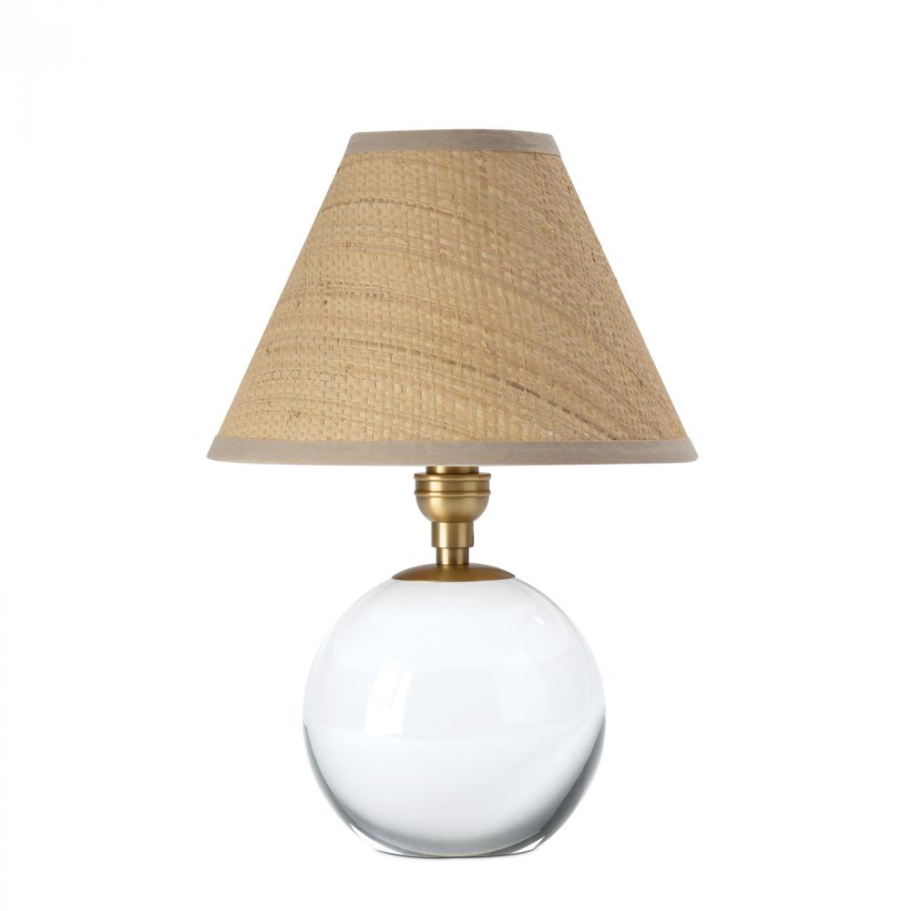 Regina Andrew Giorgio Crystal Mini Lamp (Natural Brass with Rattan Shade)
