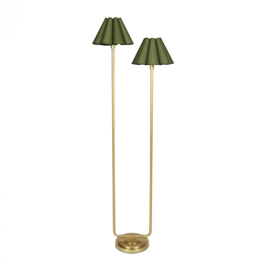 Regina Andrew Polly Floor Lamp (Natural Brass wi