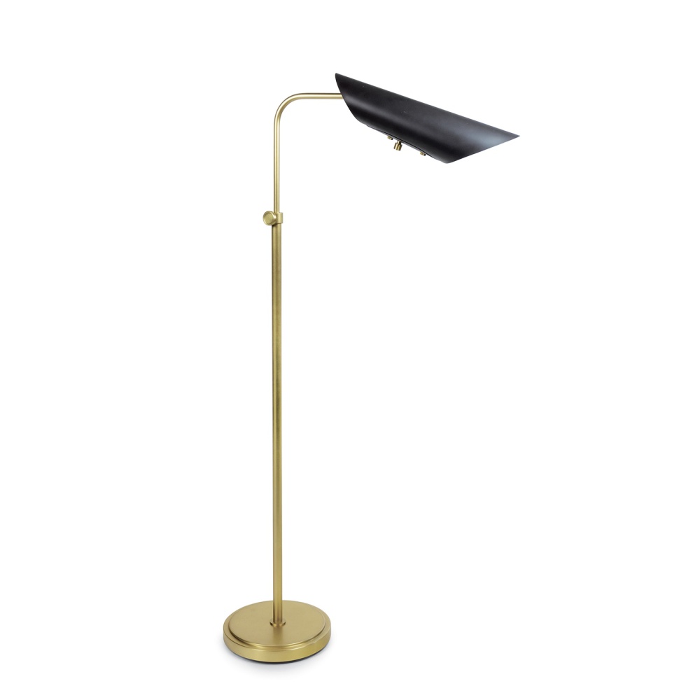 Regina Andrew Vest Floor Lamp (Blackened Brass and Natural Brass)