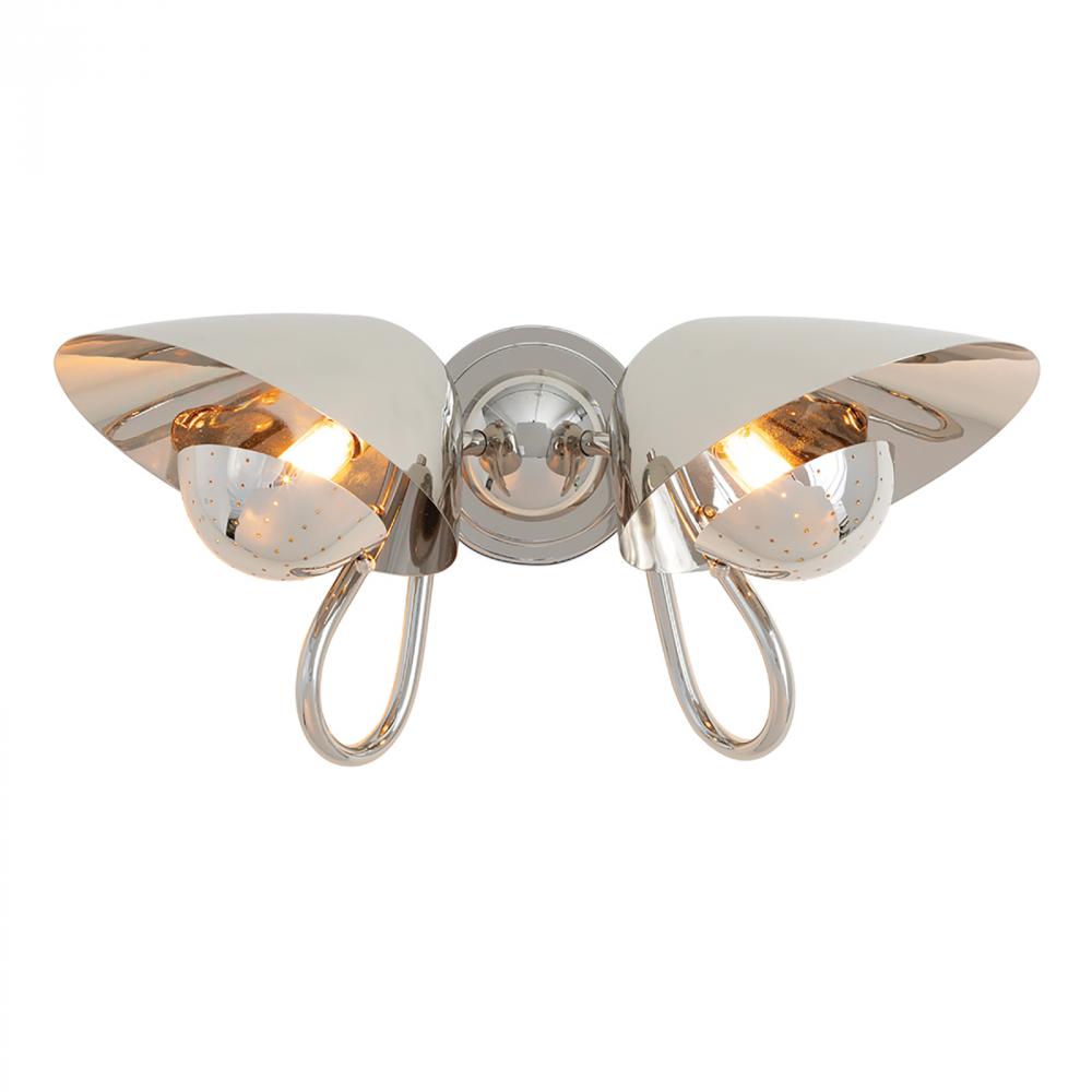 Regina Andrew Keaton Sconce Double (Polished Nickel)