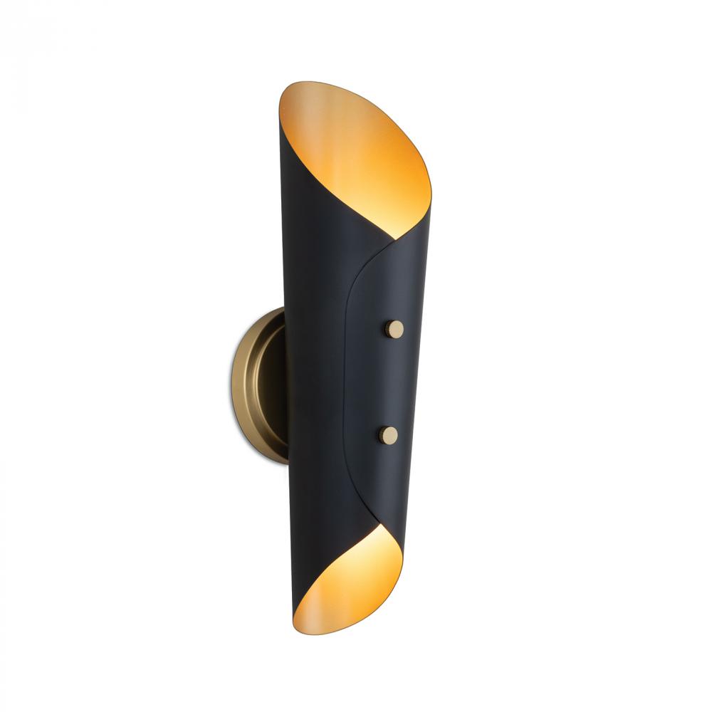 Regina Andrew Vest Sconce (Blackened Brass and Natural Brass)