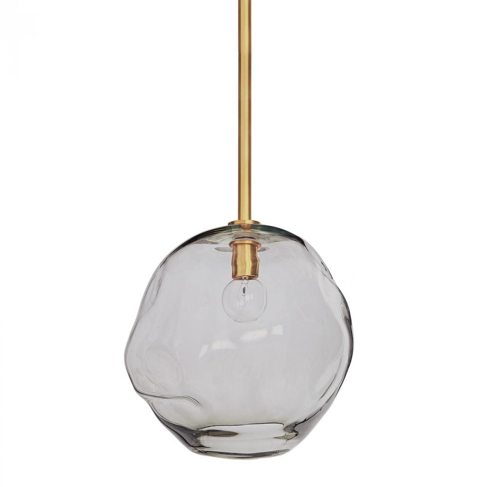 Regina Andrew Molten Pendant Large With Smoke Glass (Natural Brass)