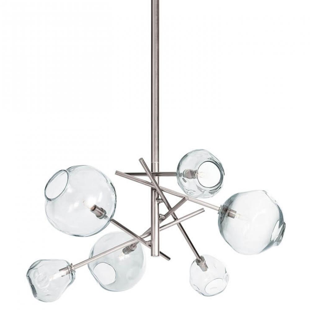 Regina Andrew Molten Chandelier With Clear Glass (Polished Nickel)