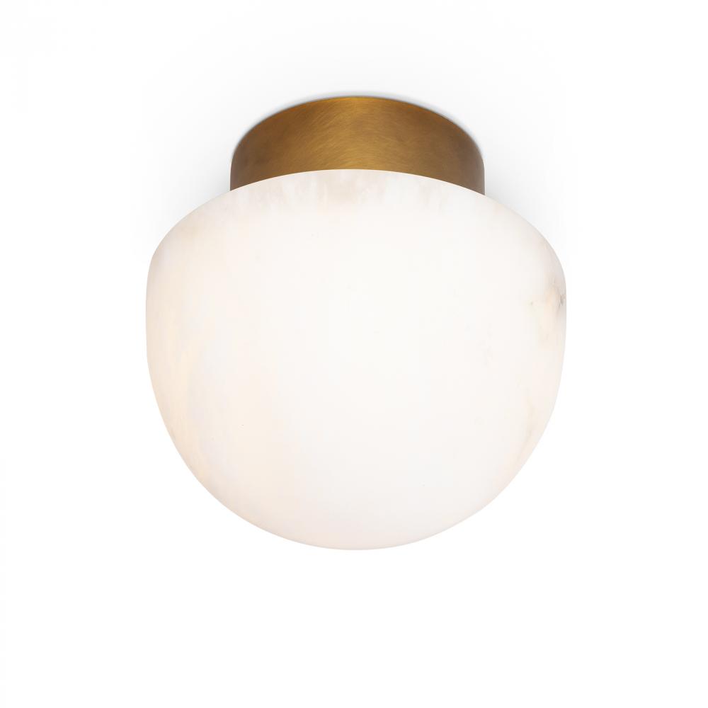 Regina Andrew Parker Alabaster Flush Mount (Natural Brass)