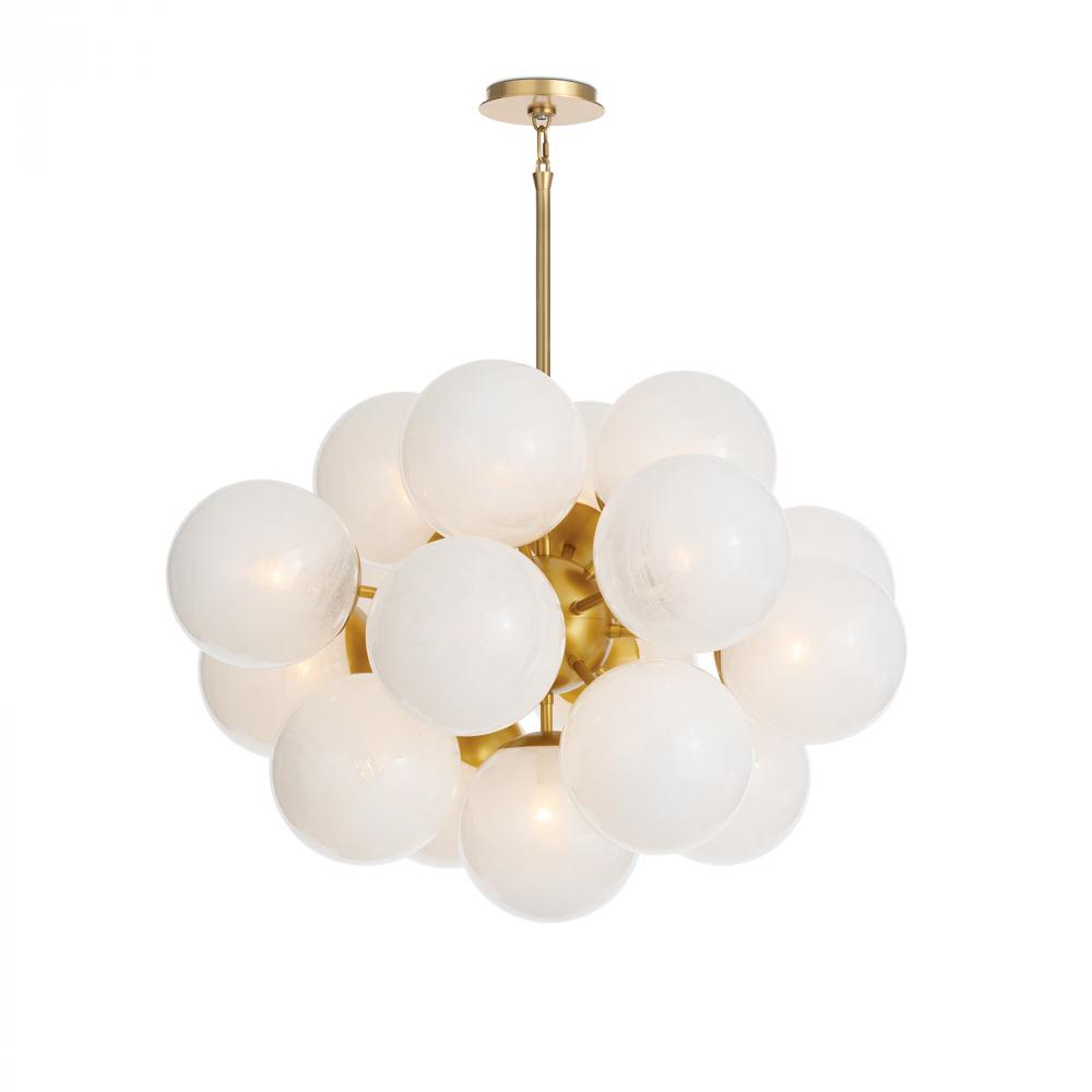 Regina Andrew Shine Chandelier (Natural Brass with Swirl Glass)