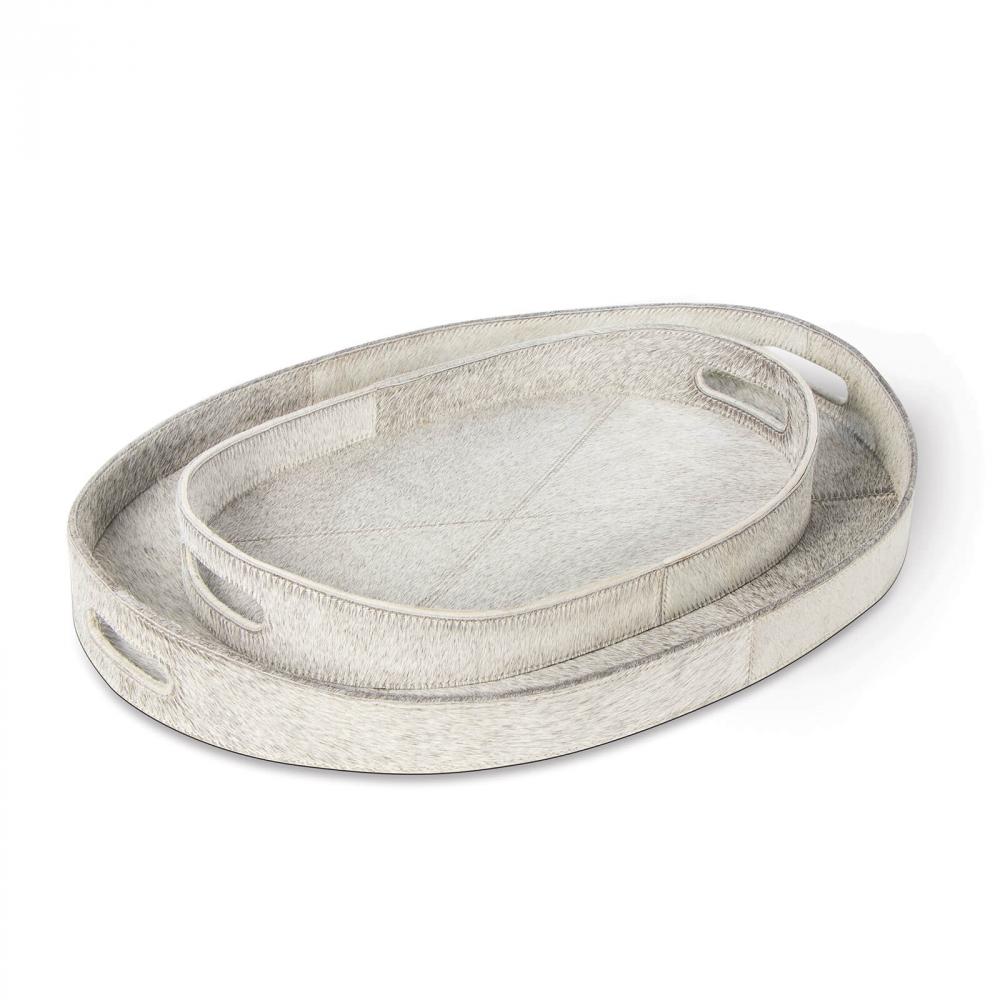 Regina Andrew Andres Hair on Hide Tray Set (Grey)