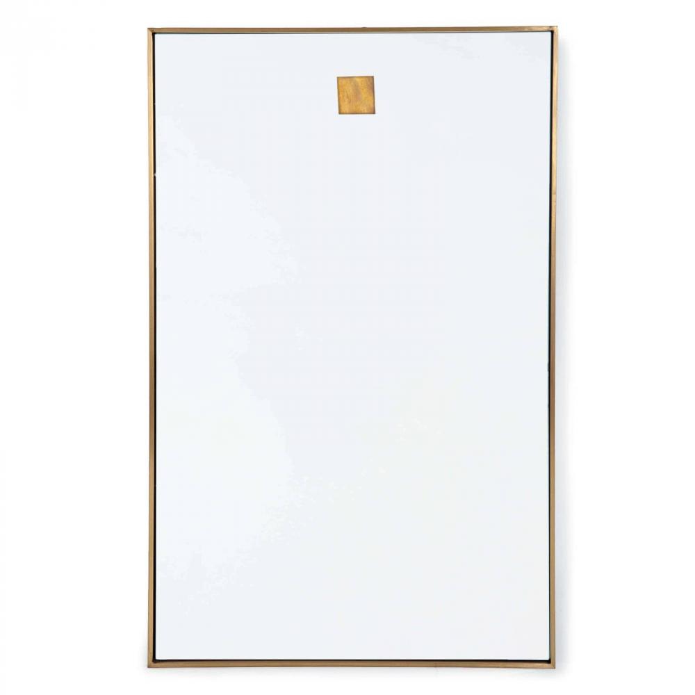 Regina Andrew Hanging Rectangle Mirror (Natural Brass)