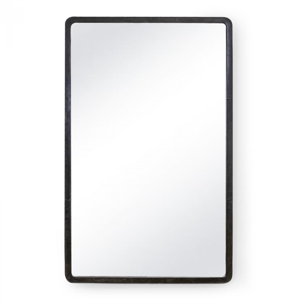 Regina Andrew Knox Leather Rectangle Mirror (Black)