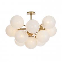 Regina Andrew 16-1475NB-SRL - Regina Andrew Shine Flush Mount (Natural Brass with Swirl Glass)