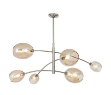 Regina Andrew 16-1512PN-CHAM - Regina Andrew Artemis Chandelier (Polished Nickel with Champagne Glass)