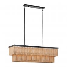 Terracotta Lighting H22117L-8 - Whitsunday Two-Tier Abaca Long Chandelier