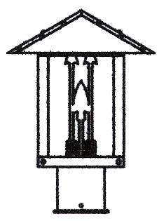 9" timber ridge post mount with arrow filigree