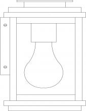Arroyo Craftsman BOW-5AE-VP - 5" Bournemouth Wall Mount