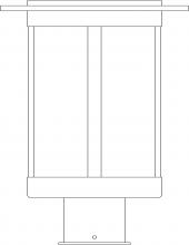 Arroyo Craftsman SAP-9TN-BK - 9" Santorini Post Mount