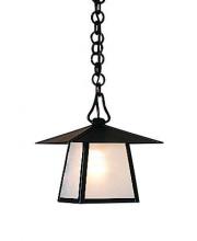 Arroyo Craftsman CH-8TTN-RC - 8" carmel pendant with t-bar overlay