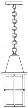 Arroyo Craftsman HH-6CR-BK - 6" hartford  pendant