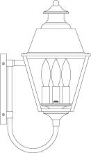 Arroyo Craftsman INB-8MRCS-AB - 8" inverness wall mount with metal roof