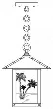 Arroyo Craftsman TRH-9PTCR-P - 9" timber ridge pendant with palm tree  filigree