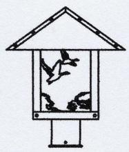 Arroyo Craftsman TRP-12GSWO-VP - 12" timber ridge post mount with goose filigree