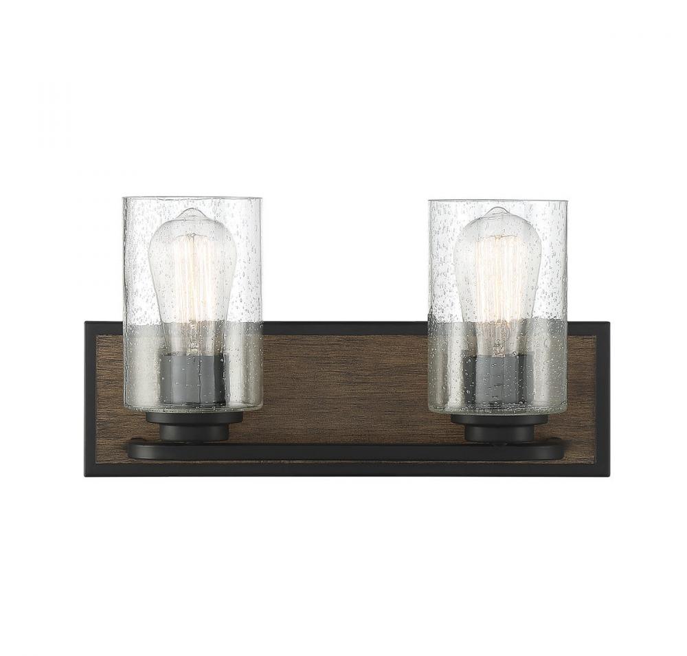 Sheppard 2-Light Bathroom Vanity Light in Lodge