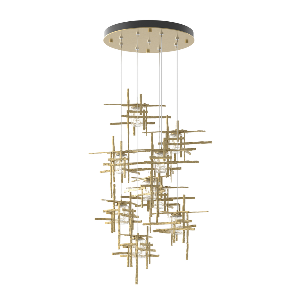 Tura 9-Light Seeded Glass Pendant