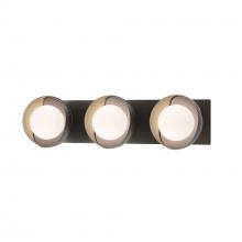 Hubbardton Forge 201378-SKT-14-84-GG0711 - Brooklyn 3-Light Straight Double Shade Bath Sconce