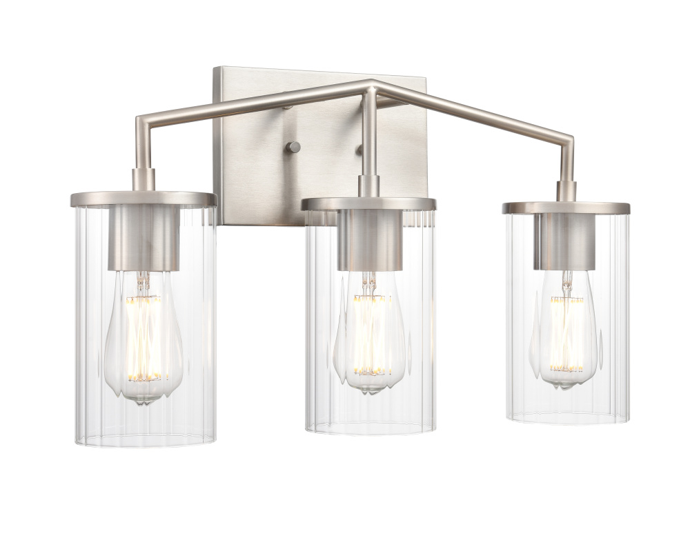 Beverlly 20" Wide 3-Light Vanity - Brushed Nickel