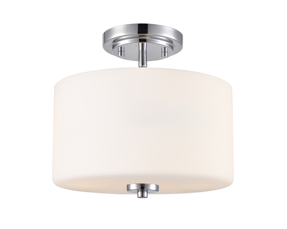 Verlana 22" 2-Light Semi-Flush Mount - Chrome