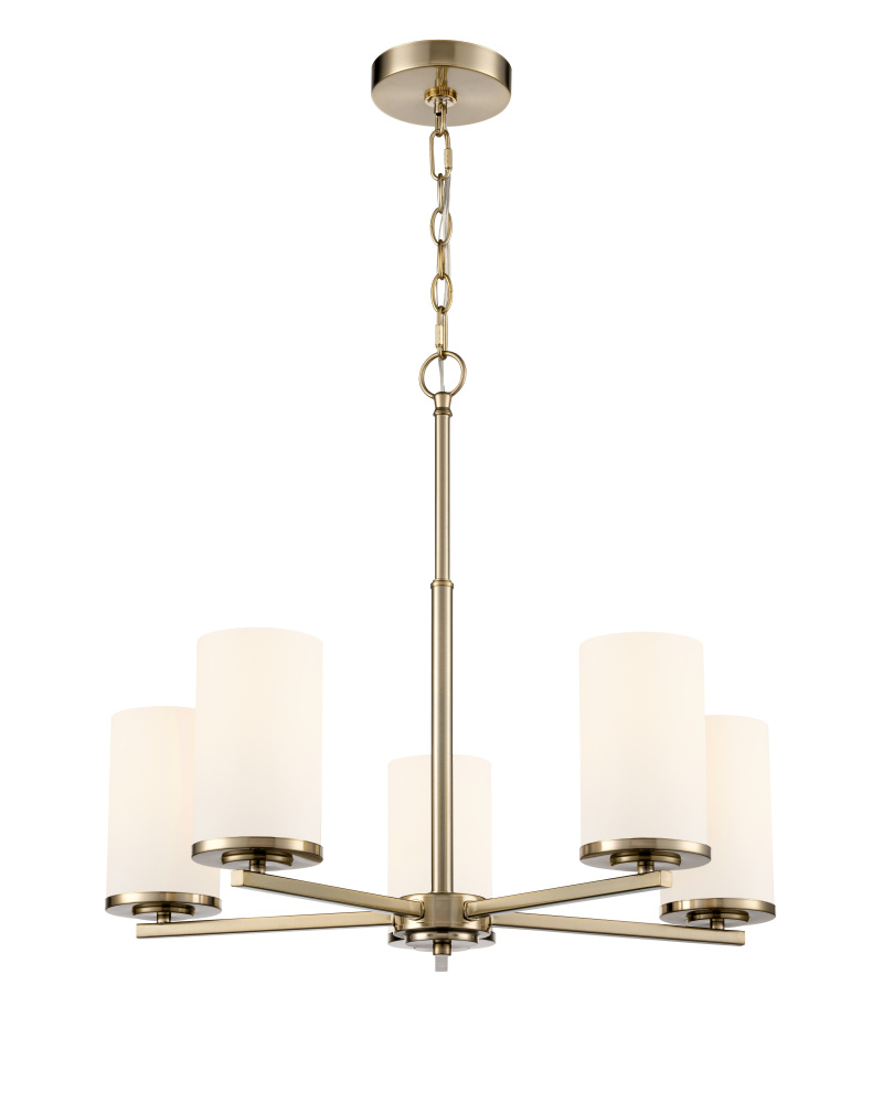 Verlana 24" 5-Light Chandelier - Modern Gold