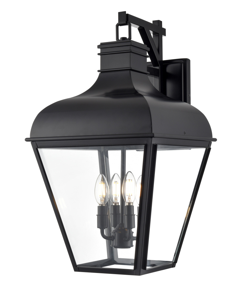Edenton 24.5" High 4-Light Outdoor Wall Sconce - Matte Black