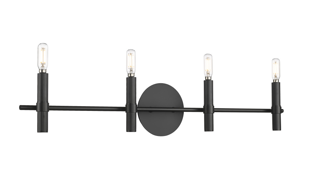 Skyva 6" High 4-Light Wall Sconce - Matte Black