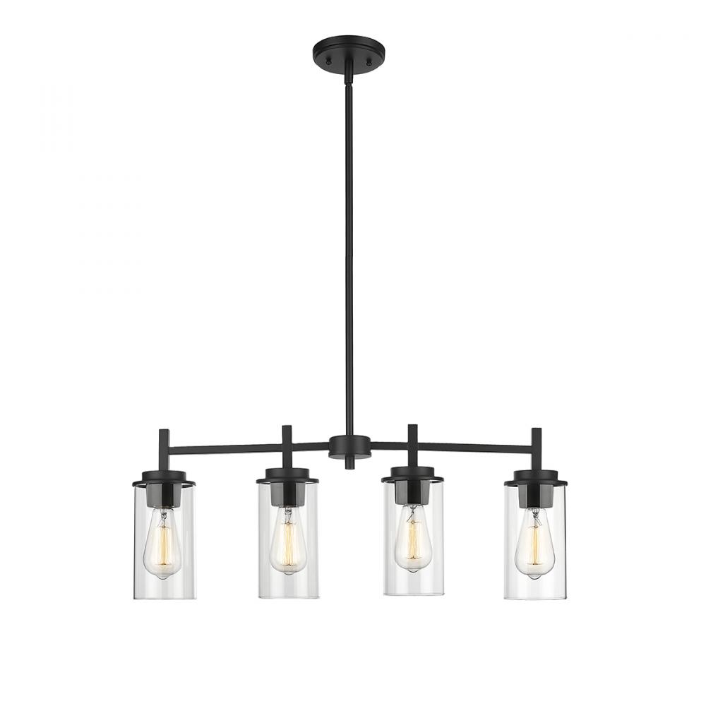 Janna 4-Light Chandelier Ceiling Light Matte Black