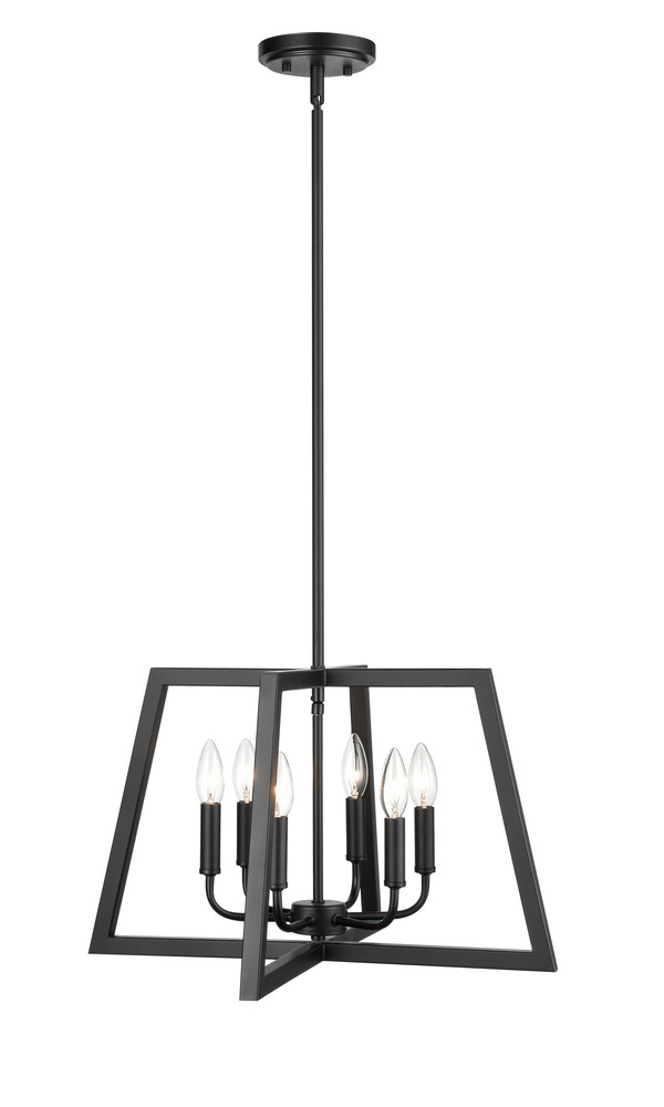 6-Light Pendant light Matte Black