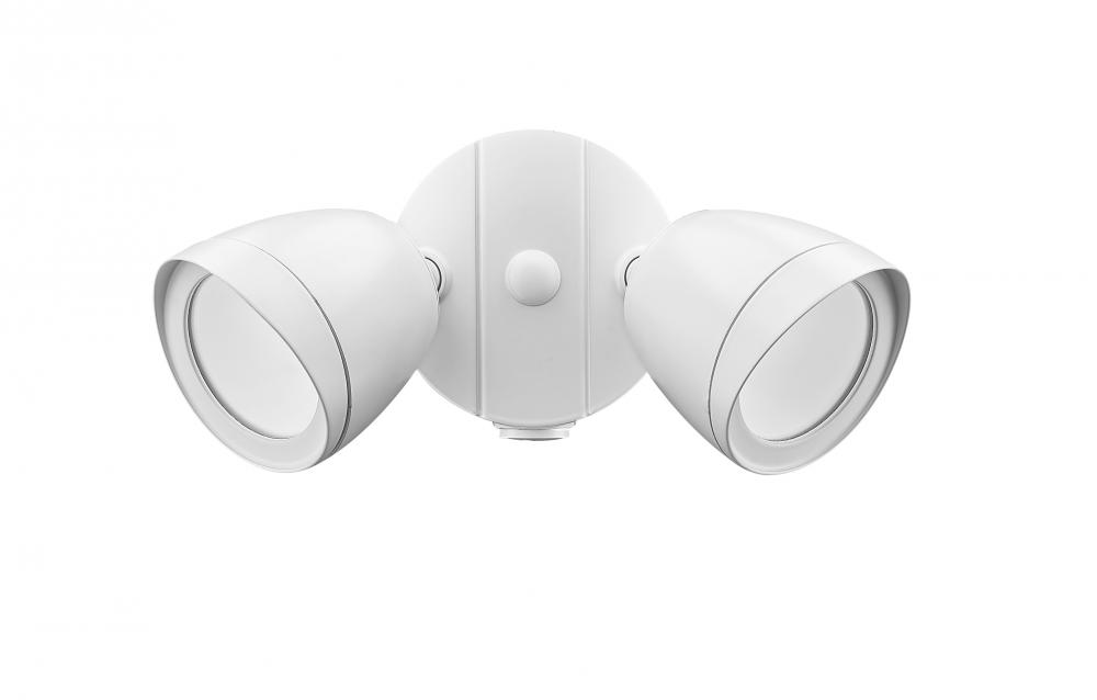 4.25" High 2-Light LED Outdoor Security Flood Light - Matte White