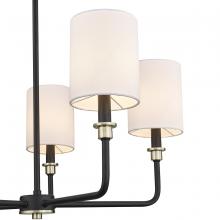 Millennium 9145-MB/MG - Chelsea 5-Light Chandelier Ceiling Light Matte Black Modern Gold