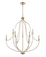 Millennium 98009-MG - Senoia 32.5" Wide 9-Light Chandelier - Modern Gold