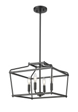 Millennium 19104-MB - Nellita 16" Wide 4-Light Pendant - Matte Black