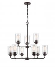 Millennium 9609-RBZ - Moven 9-Light Chandelier Ceiling Light Rubbed Bronze